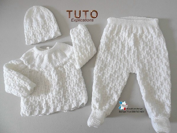 TUTO tricot bébé PREMA Patron layette bb à tricoter pdf