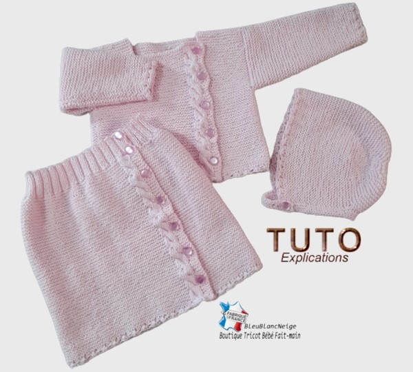 TUTO tricot bébé tutoriel Patron layette bb à tricoter pdf