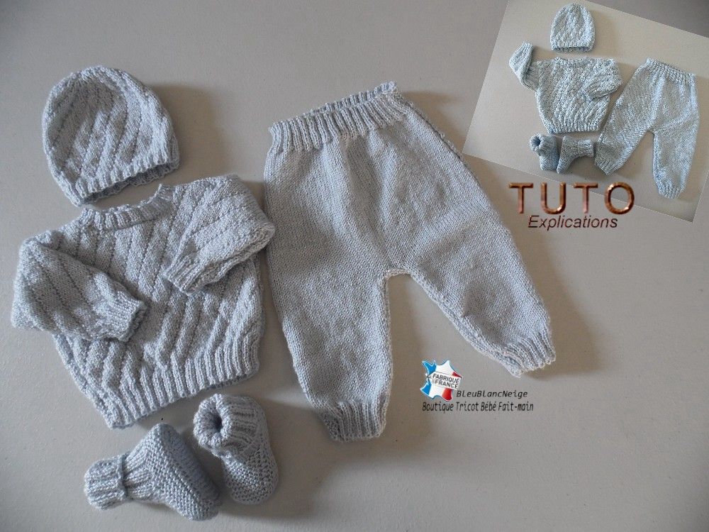 TUTO Tricot Bébé, Tutoriel, Patron Layette Bb à Tricoter Pdf